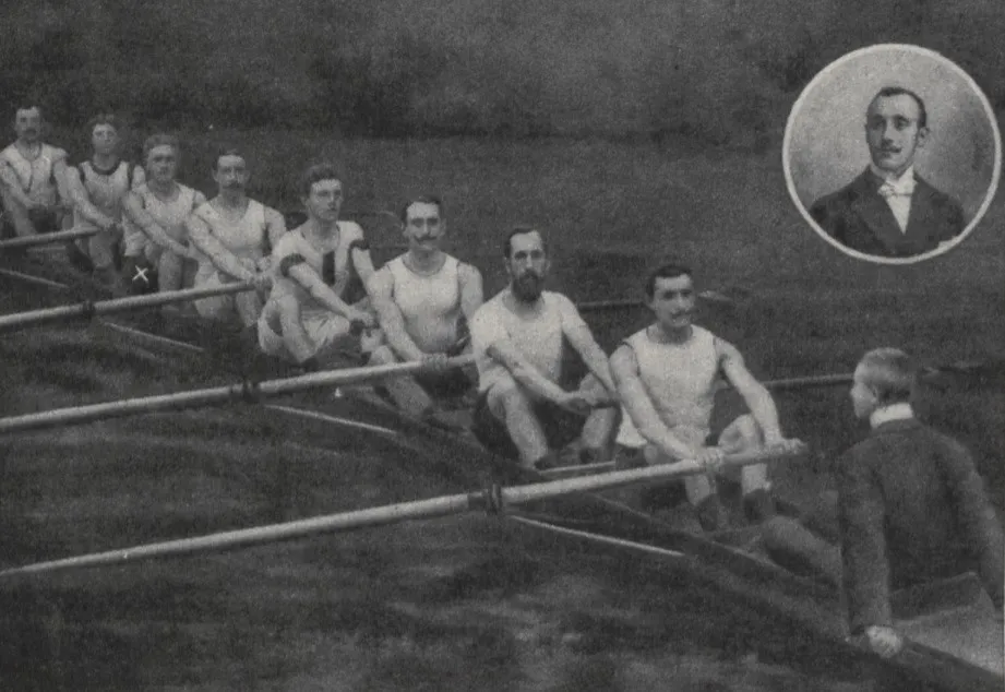 The winning Club Nautique de Gand eight at Henley, 1909