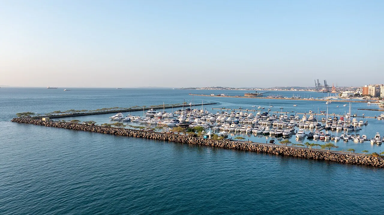 Aerial view of Bahia Marina in Salvador's lower town (2021)