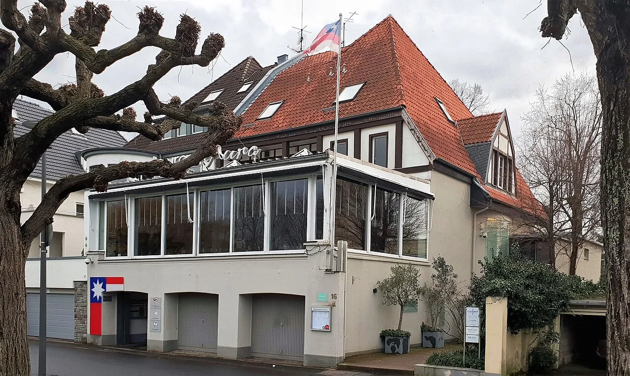 Front building of the club grounds on the Rhine