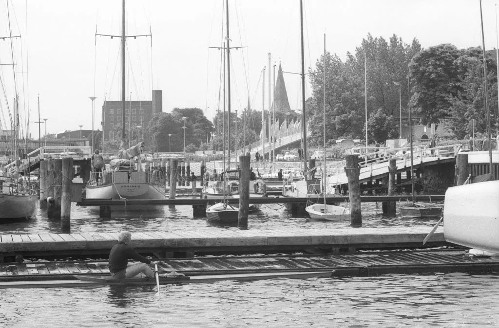 Seeburg sport harbour, 1972 (Kiel city archive)