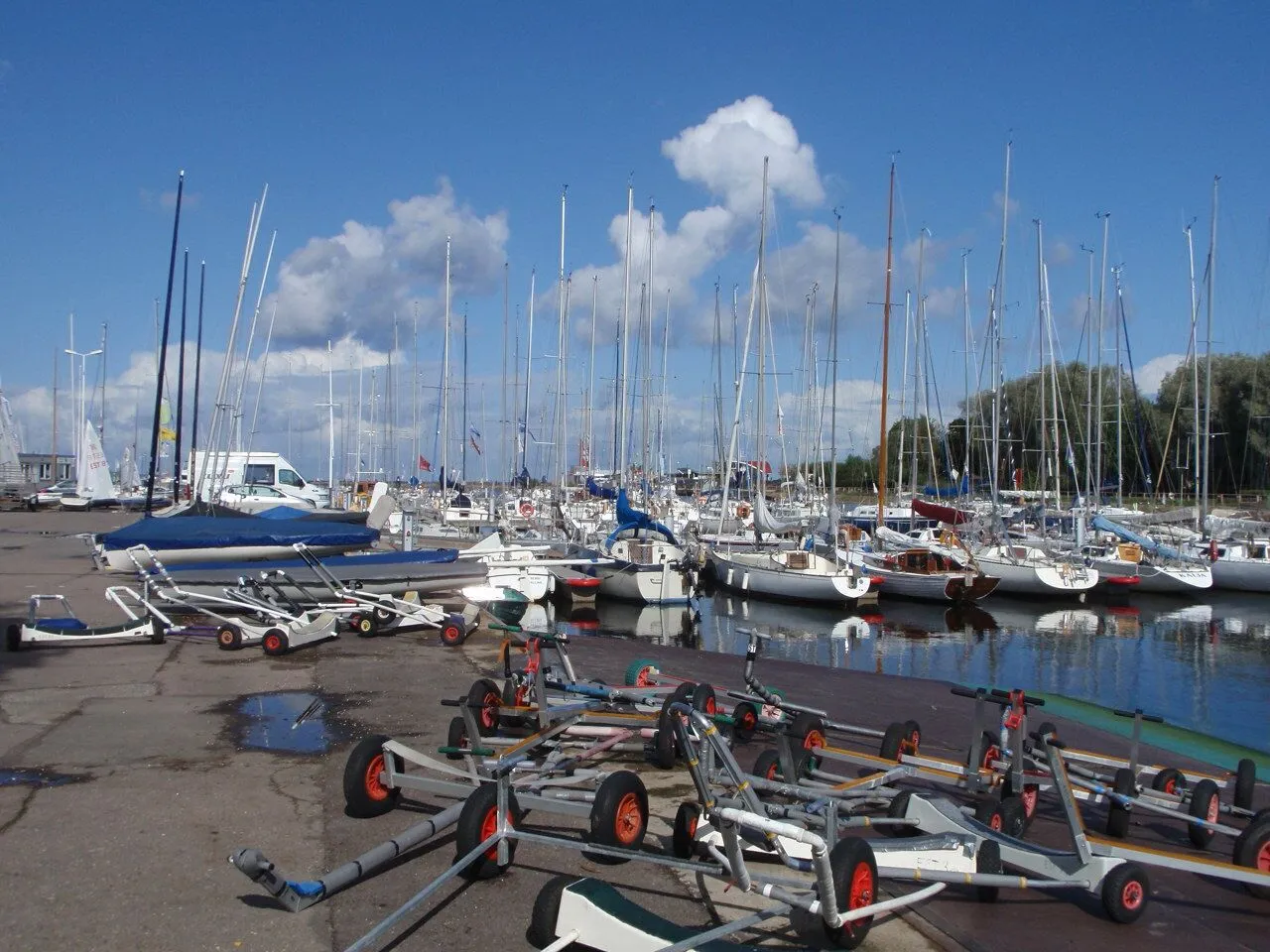 Kalev Yacht Club harbour at the mouth of the Pirita river
