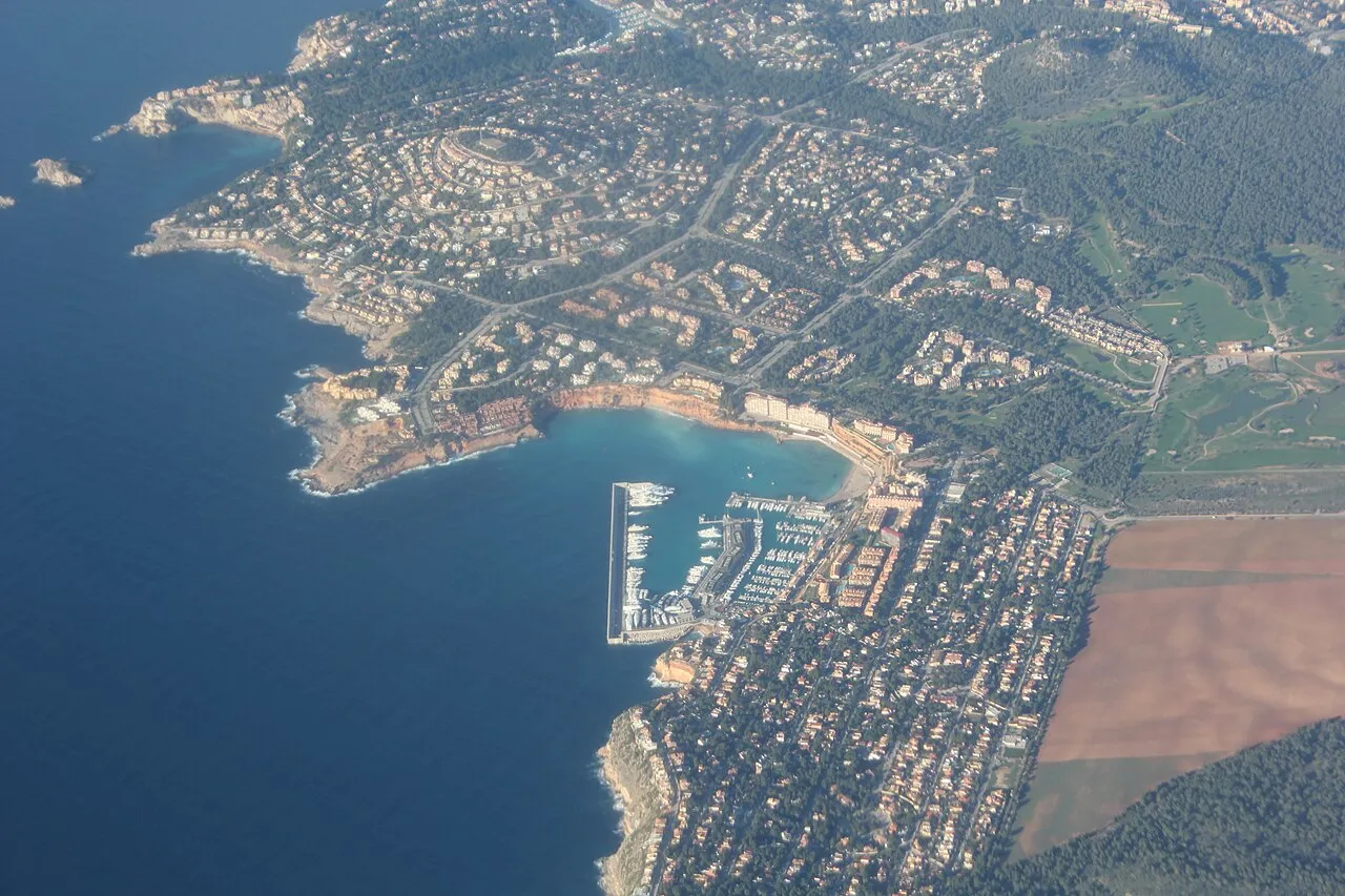Aerial view of Port Adriano (El Toro)