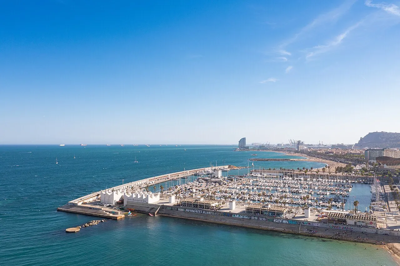 Aerial view of Port Olímpic