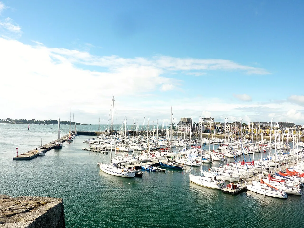 Concarneau marina seen from the walls of the Ville Close