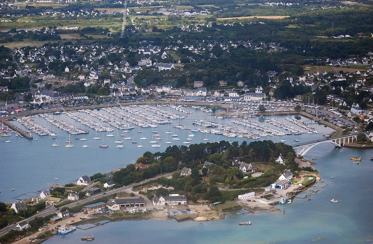 Aerial view of La Trinité-sur-Mer marina