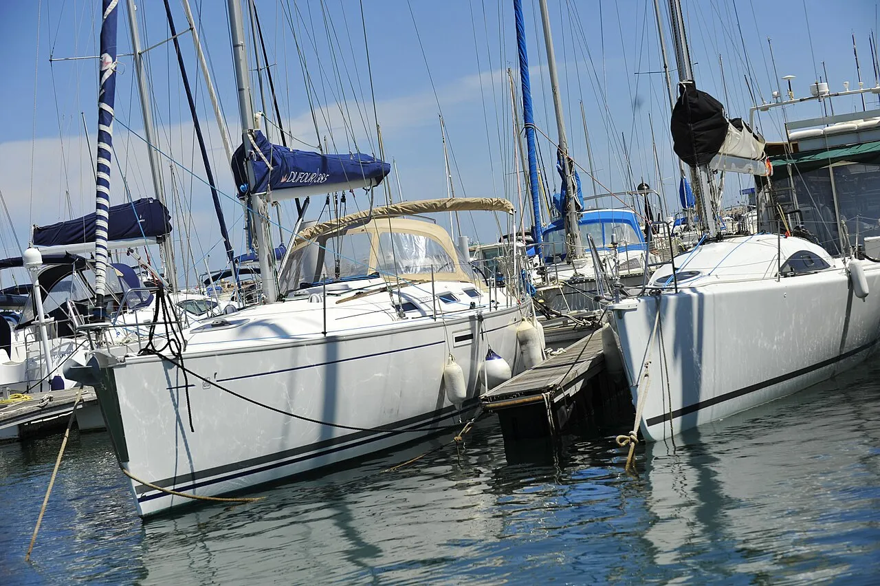 Boats in Canet-en-Roussillon harbour