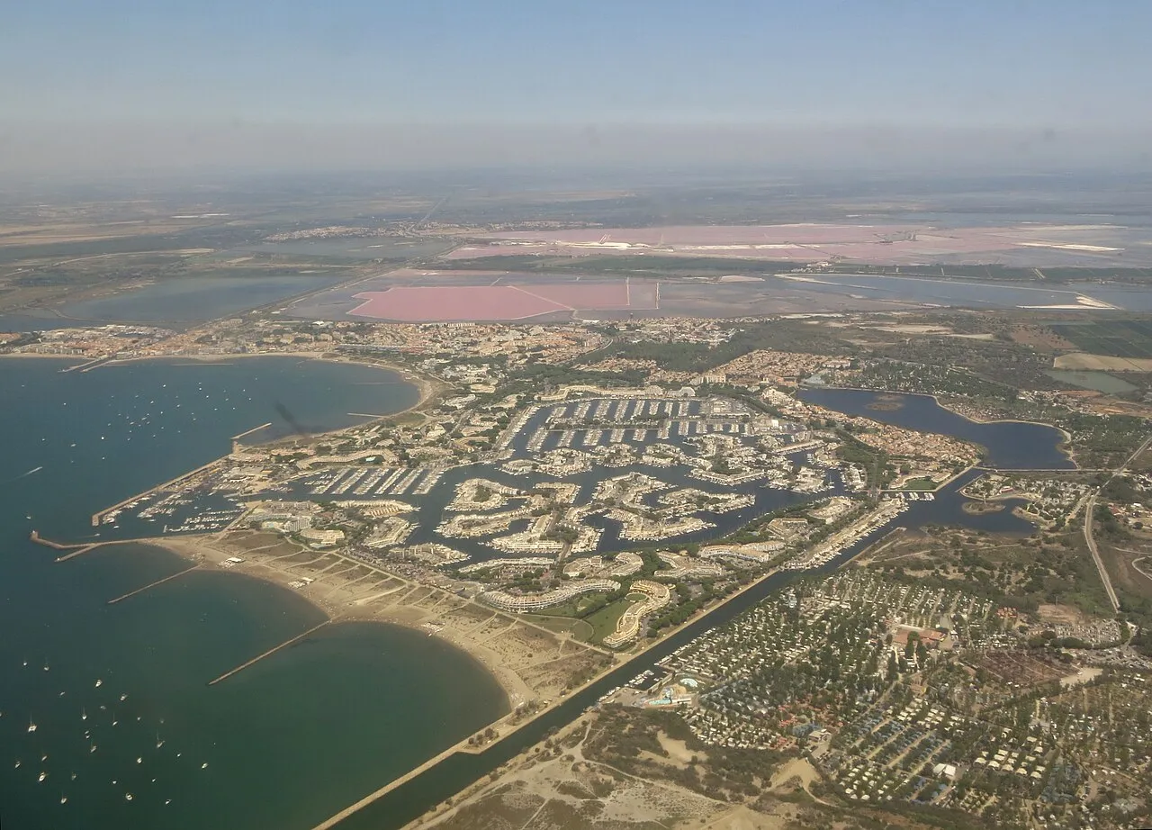 Port Camargue vu d'avion