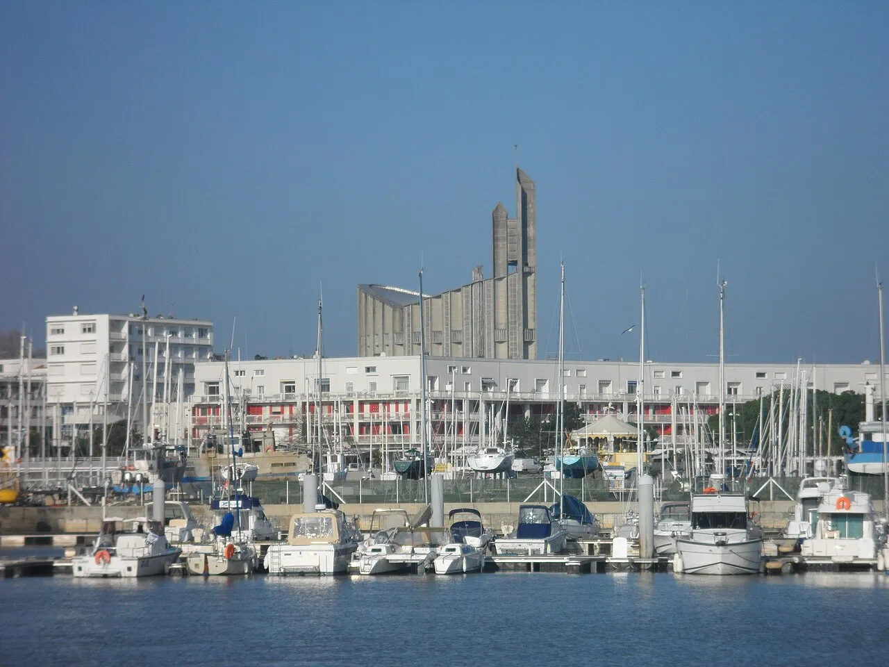 Royan marina and Notre-Dame church