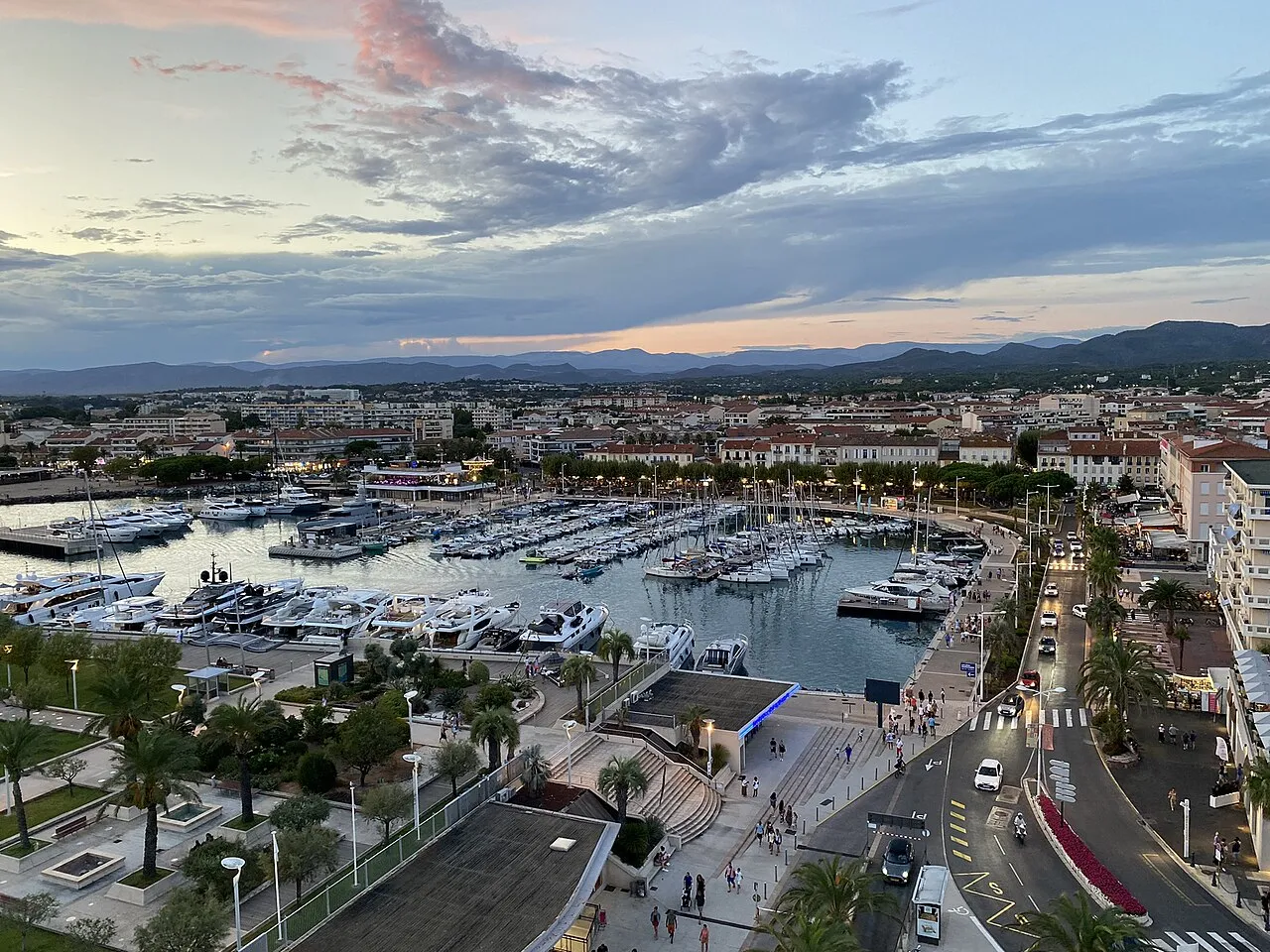 Saint-Raphaël Old Port seen from the big wheel