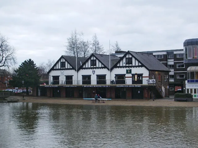 Bedford Rowing Club boathouse on the Great Ouse