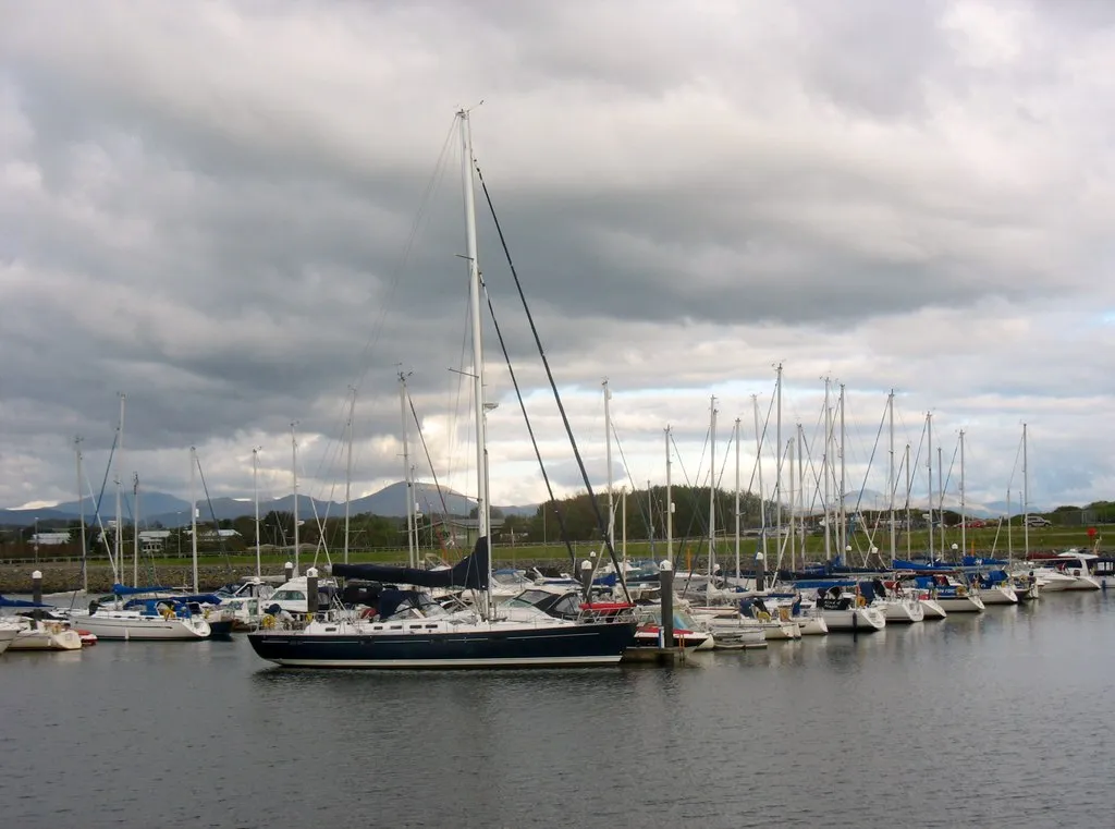 A yacht in Pwllheli Marina