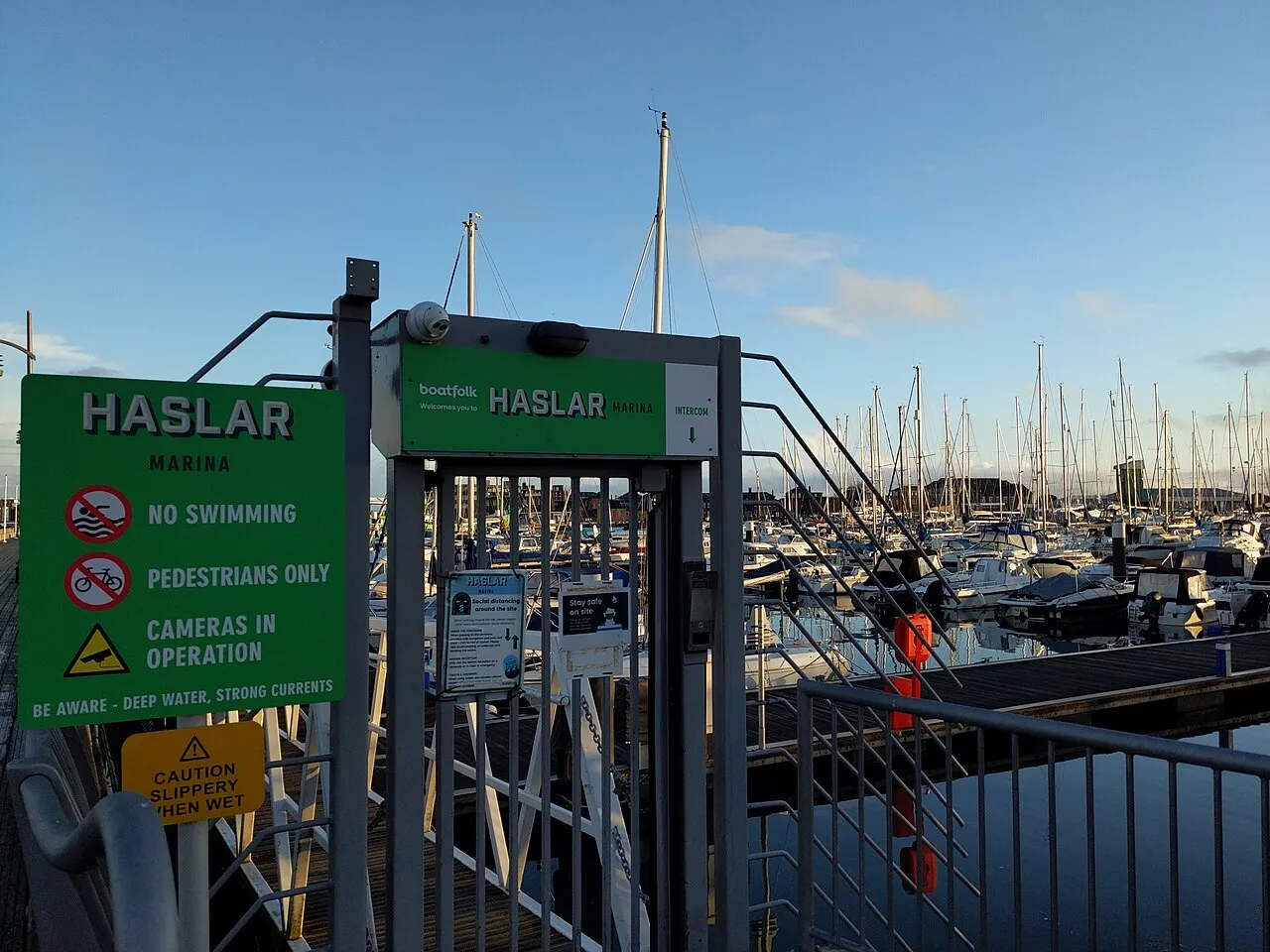 Haslar Marina at the entrance to Portsmouth Harbour