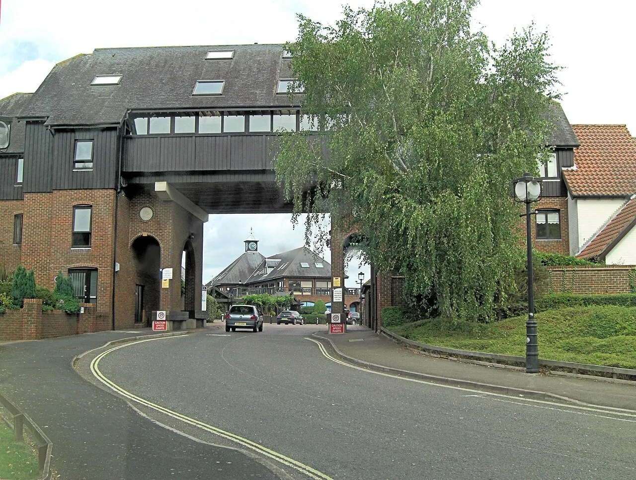 The lock entrance to Hythe Marina Village