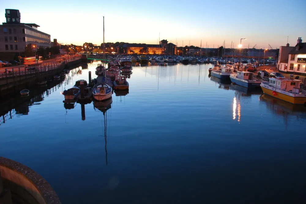 Weymouth Marina seen from the Town Bridge
