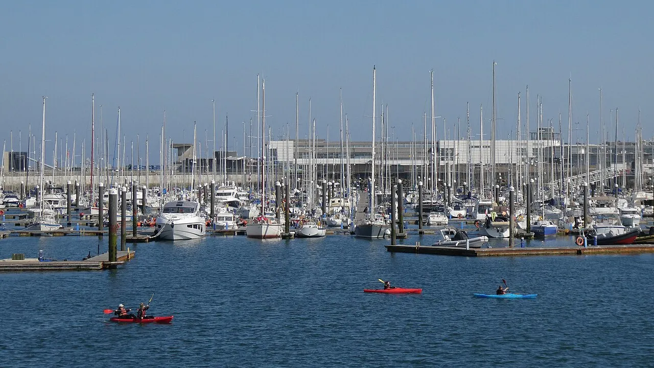 Pontoons of Dún Laoghaire Marina inside the harbour