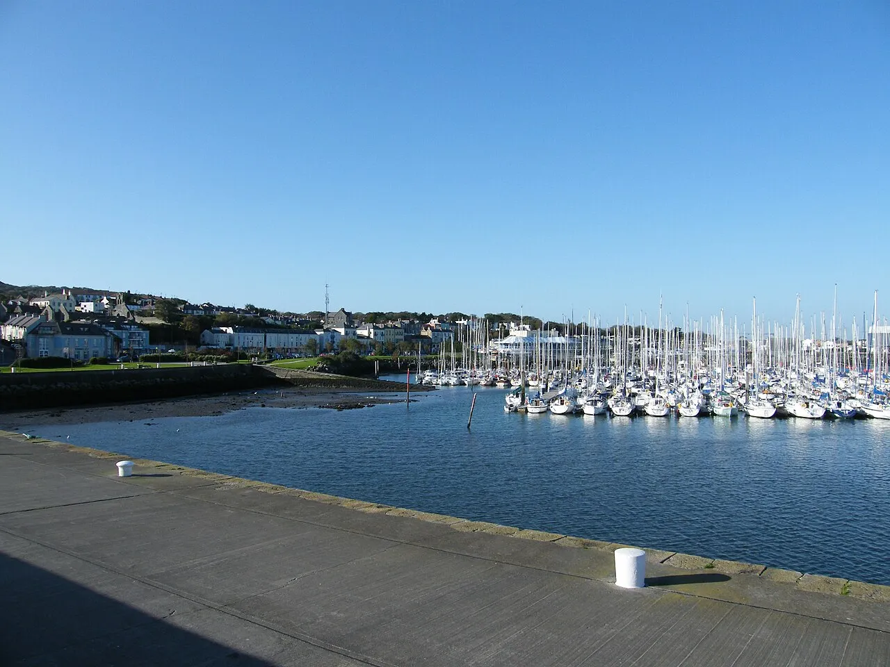 Yachts on the pontoons of Howth Marina