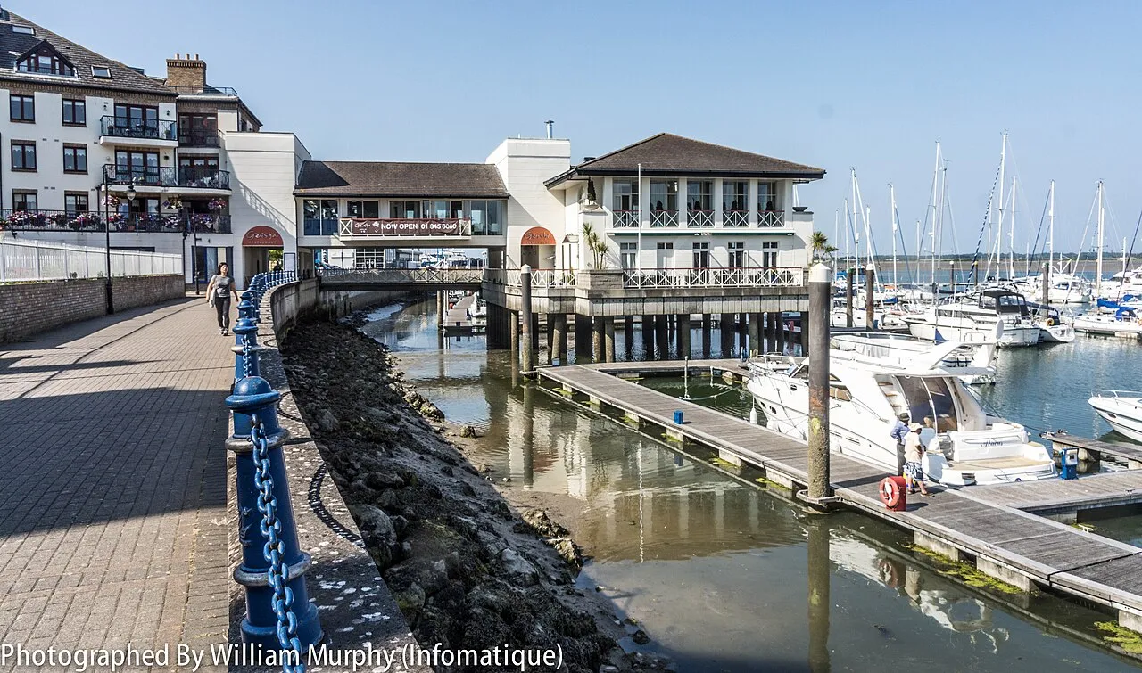 Malahide Marina and the village waterfront