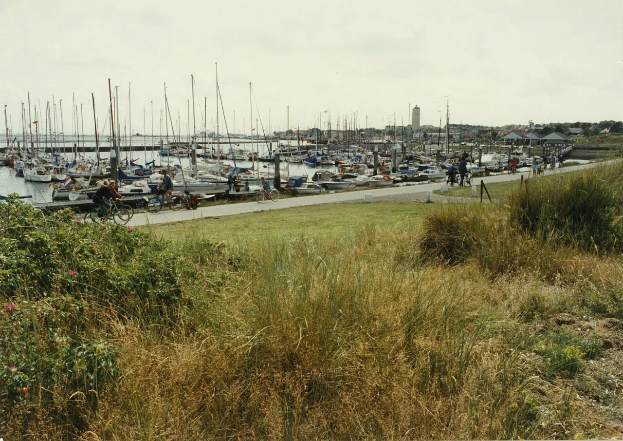 West-Terschelling marina with the Brandaris lighthouse (1992)