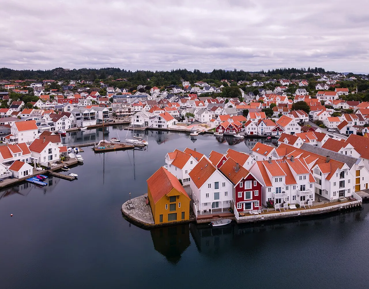 Aerial view of Skudeneshavn
