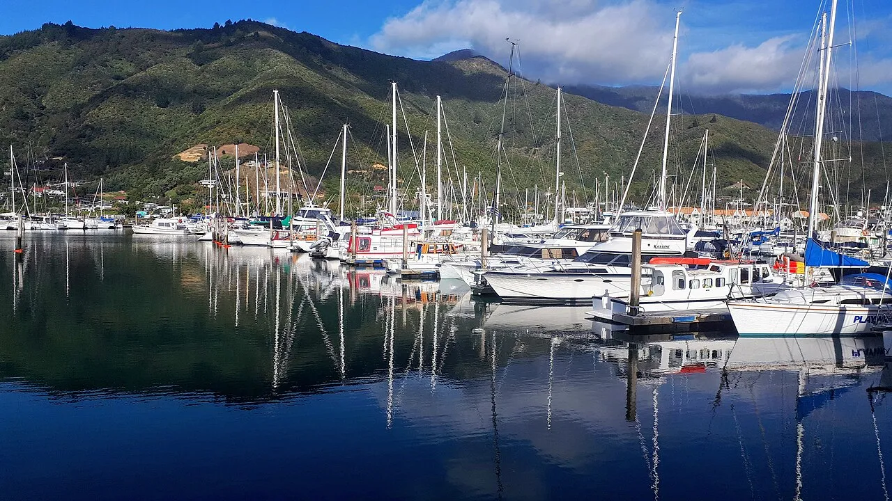 Yachts in Picton Marina, Queen Charlotte Sound (2019)