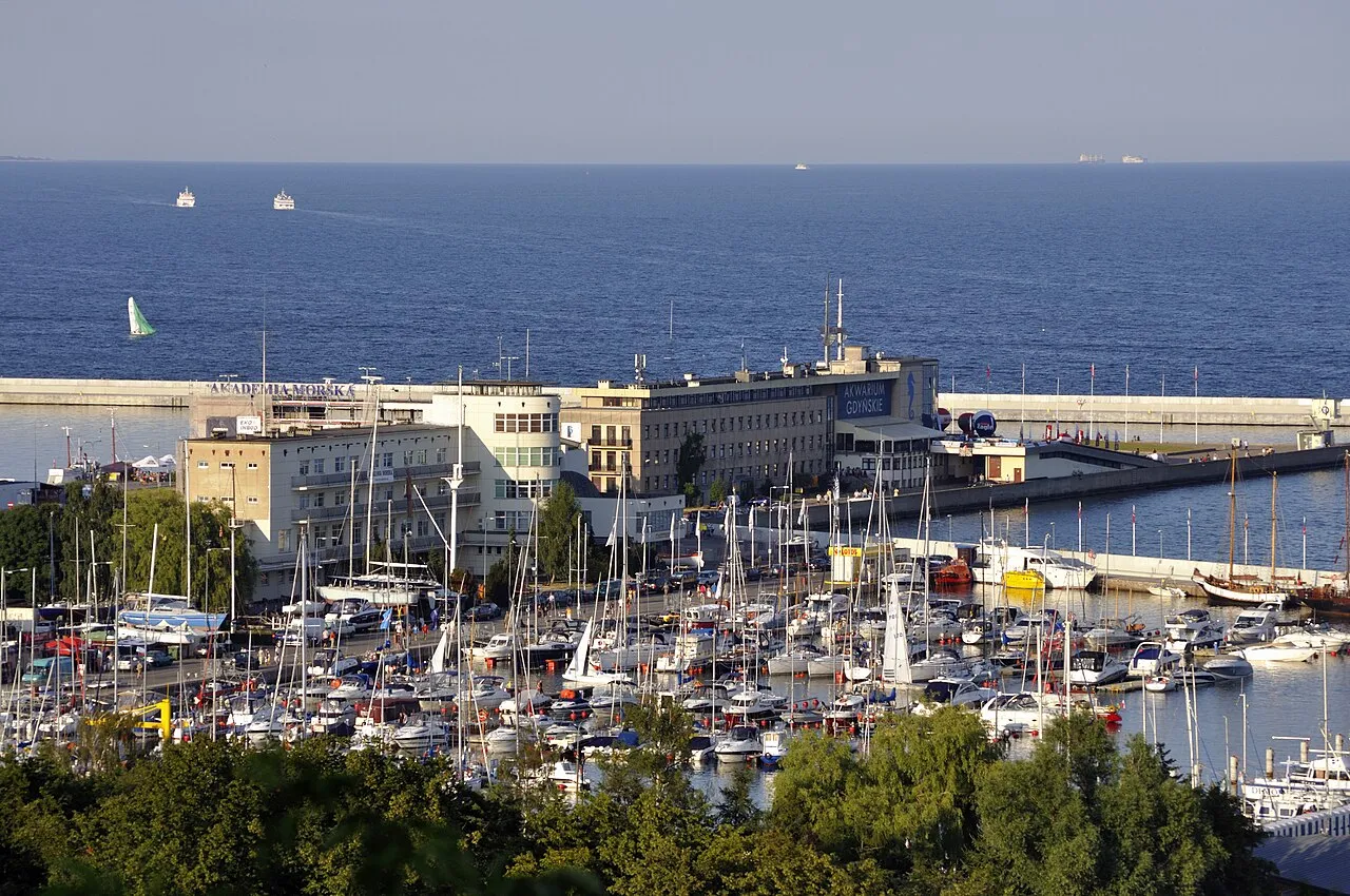 Gdynia yacht basin from above