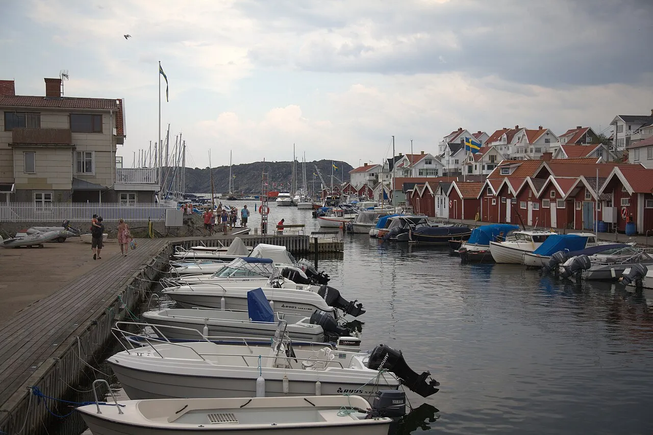 Boats in Åstol harbour (July 2014)