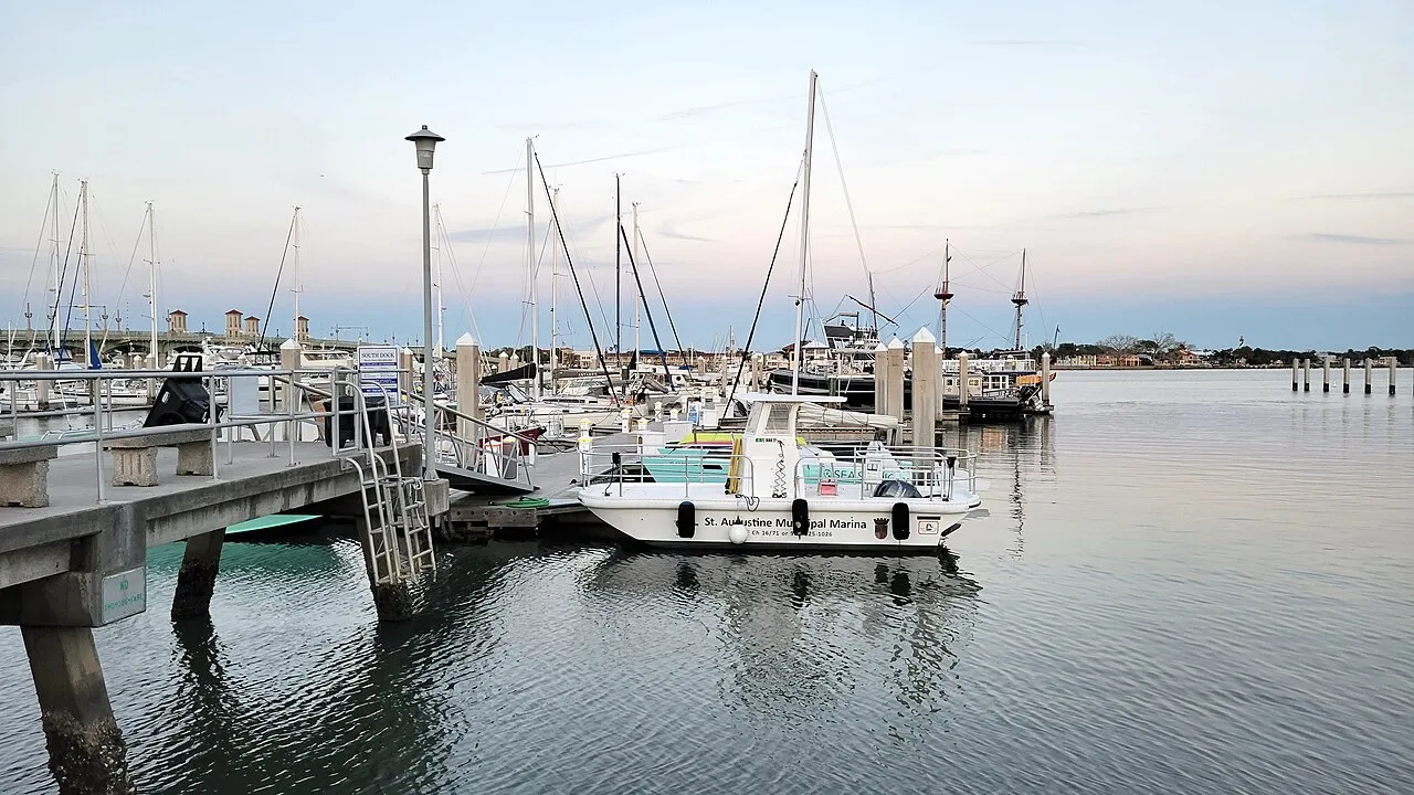 St. Augustine Municipal Marina by the Bridge of Lions