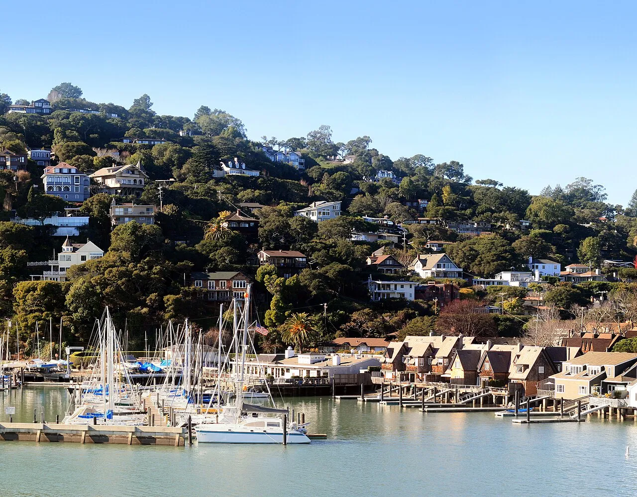 Belvedere Cove and the San Francisco Yacht Club harbor
