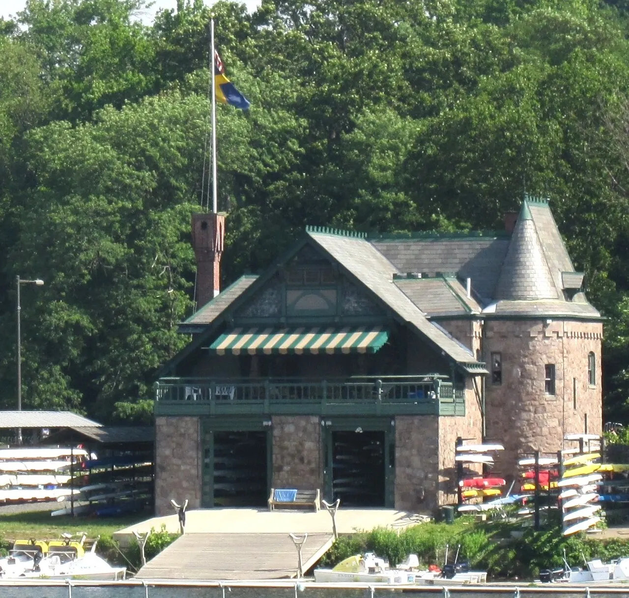 Undine Barge Club boathouse on Boathouse Row