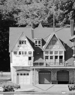 Vesper Boat Club boathouse in 1972
