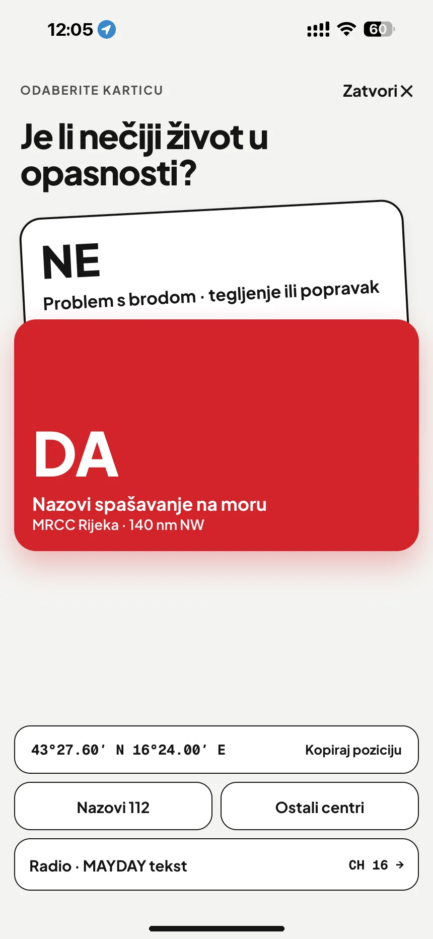 SOS na moru: je li nečiji život u opasnosti? Da zove MRCC Rijeka, ne otvara pomoć na moru · VesselSOS